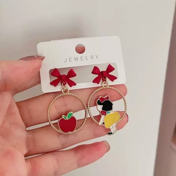 Source Unknown Jewelry - Disney Princess Snow White Cartoon FairyTale Fashion Jewelry Women's Earrings